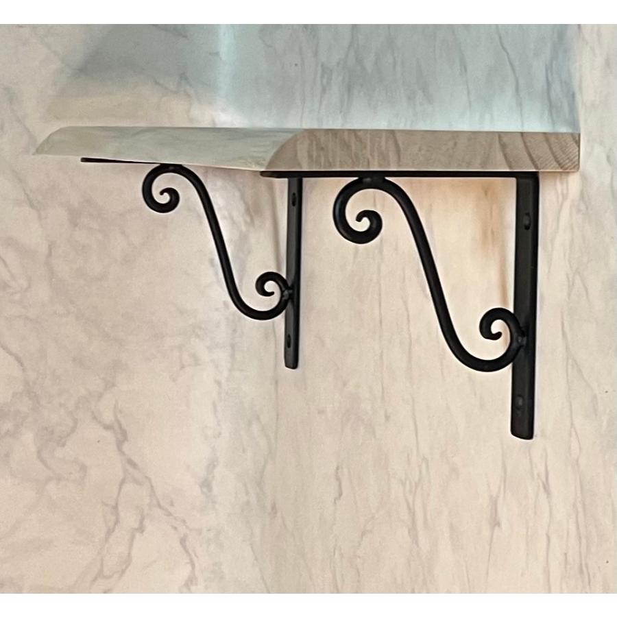 棚受け金具 おしゃれ アイアン ブラケット L字アングル アンティーク調デザイン 1個単品 Bkss1 マスディトレーディング 通販 Yahoo ショッピング