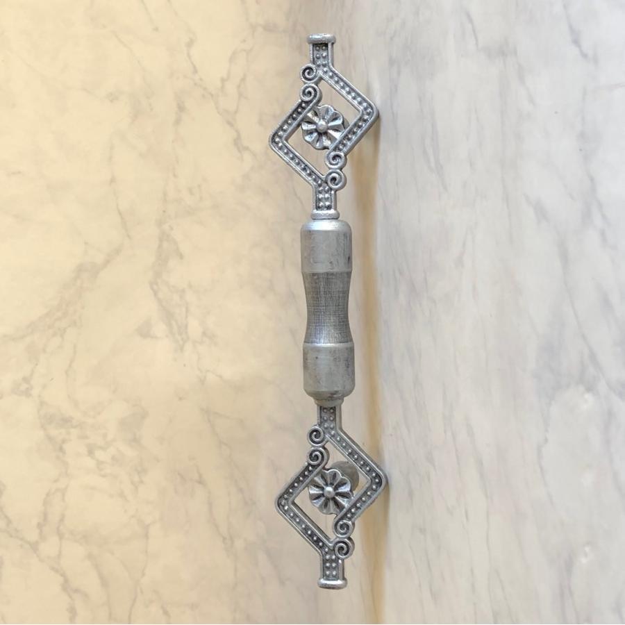 ドアノブ レバーハンドル プルハンドル おしゃれ 取っ手 アイアン アンティーク調デザイン シルバーカラー Dh1s マスディトレーディング 通販 Yahoo ショッピング