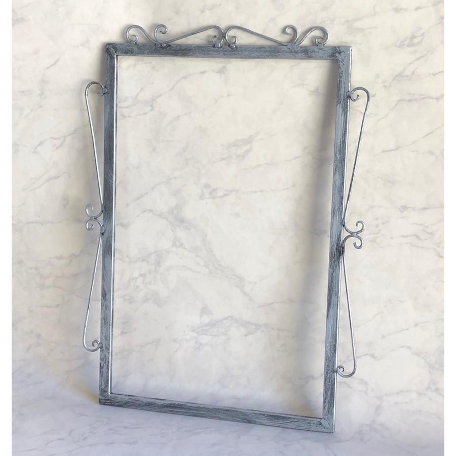 アンティーク調　鏡　フレーム ミラー ミラー 鏡 アイアン フレーム 日本製鏡付き アンティーク調デザイン