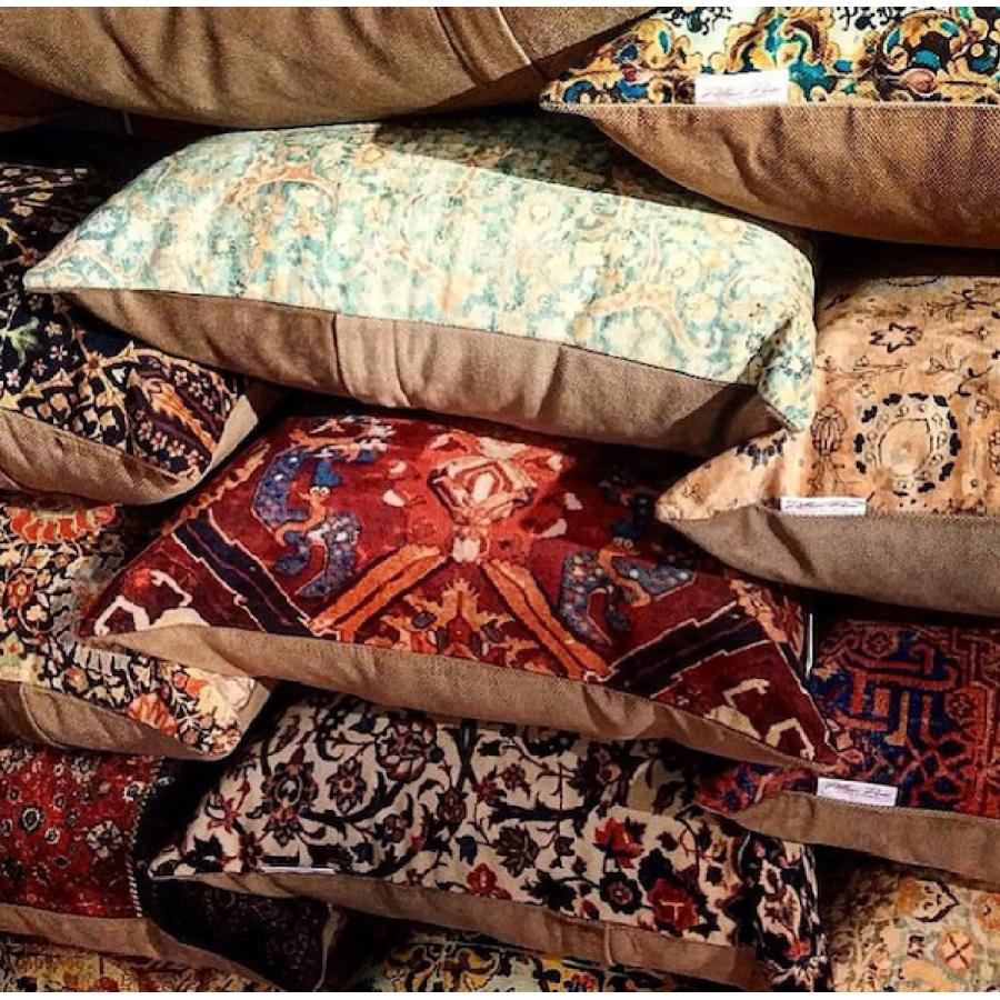 クッションカバー   ピローペルシブランド 座布団カバーにもおしゃれ  洗濯機丸洗いOK クッションカバー オールドキリム風 正方形 四角 約 W 45cm D 45cm H 1cm 45角 45cm用 ベージュ インド ペルシャ絨毯風  オリエンタル アンティーク風 クッション用カバー ベッド リビング おしゃれ リゾート モロッカン エスニック 西海岸風 雑貨 [34590] |  ...