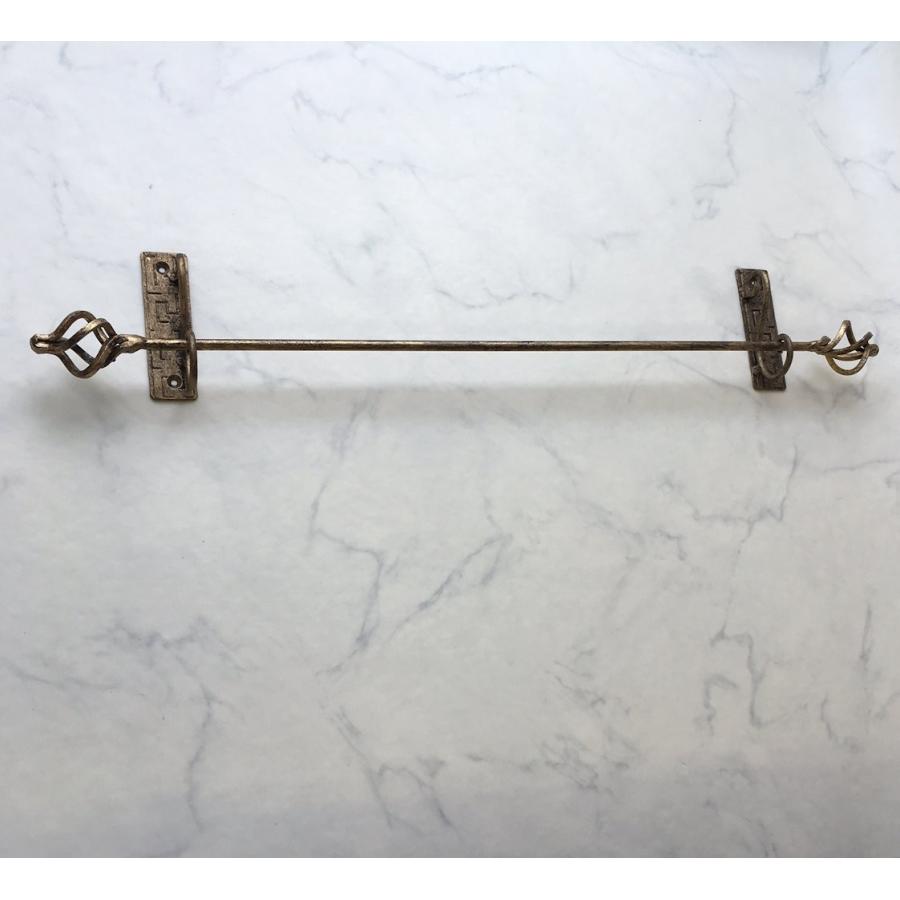 アイアンポールハンガー小窓カーテン用や洗面所のタオル掛けに アンティークゴールドカラー６２ｃｍ Thsg マスディトレーディング 通販 Yahoo ショッピング