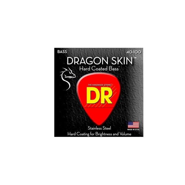 DR（ディーアール） エレキベース弦 DSB-40 DRAGON SKIN CLEAR Coated Light 40-100