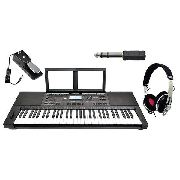 PLAYTECH（プレイテック） ポータブルキーボード PTK500　ペダルヘッドホンセット