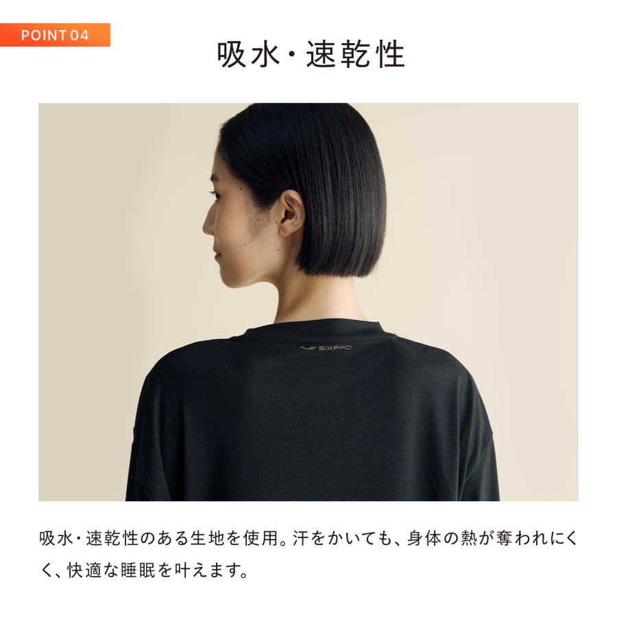 シックスパッド リカバリーウェア Mブラック【新品未使用】 一般医療機器】シックスパッド リカバリーウェア スリープトップ(半袖