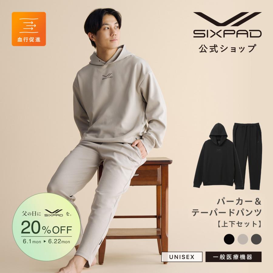 F.C.R.B RELAX FIT HOODIE & PANTS 上下セット ○上下セット リカバリーウェア パーカー＆パンツ○ SIXPAD 一般医療