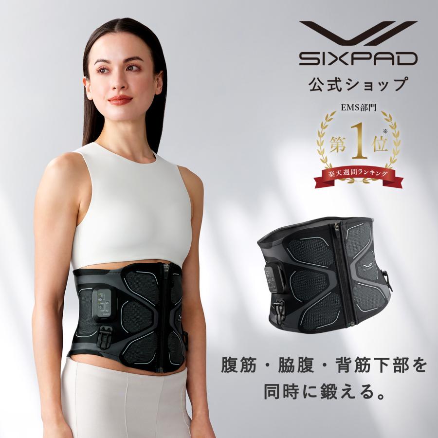 SIXPAD 【新品】コアベルト　ブラック(Mサイズ) シックスパッド　未使用品 SIXPAD（シックスパッド） コアベルト2 ＋ 延長保証書 セット