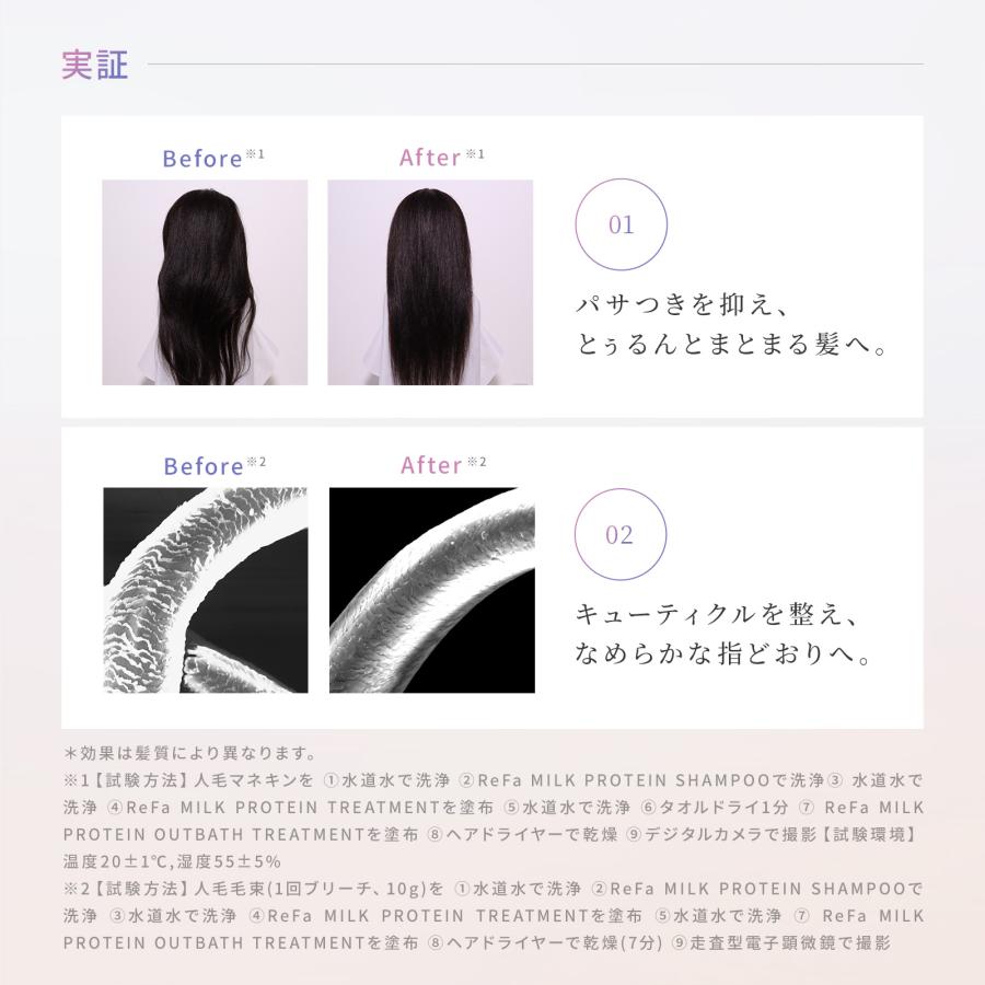 Benetage ボリュームコントロールシャンプーとプロテインパック ReFa（リファ） ○ReFa うねりケア 2点セット○リファミルクプロテイン