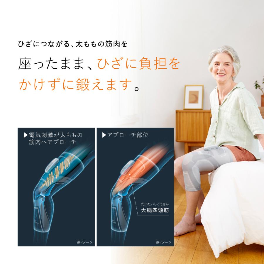 【膝に負担かけずトレーニング】 SIXPAD ニーフィット Knee Fit EMS MTG ひざ 膝 ギフト プレゼント 健康 大腿四頭筋 太もも シックスパッド｜mtgec｜05