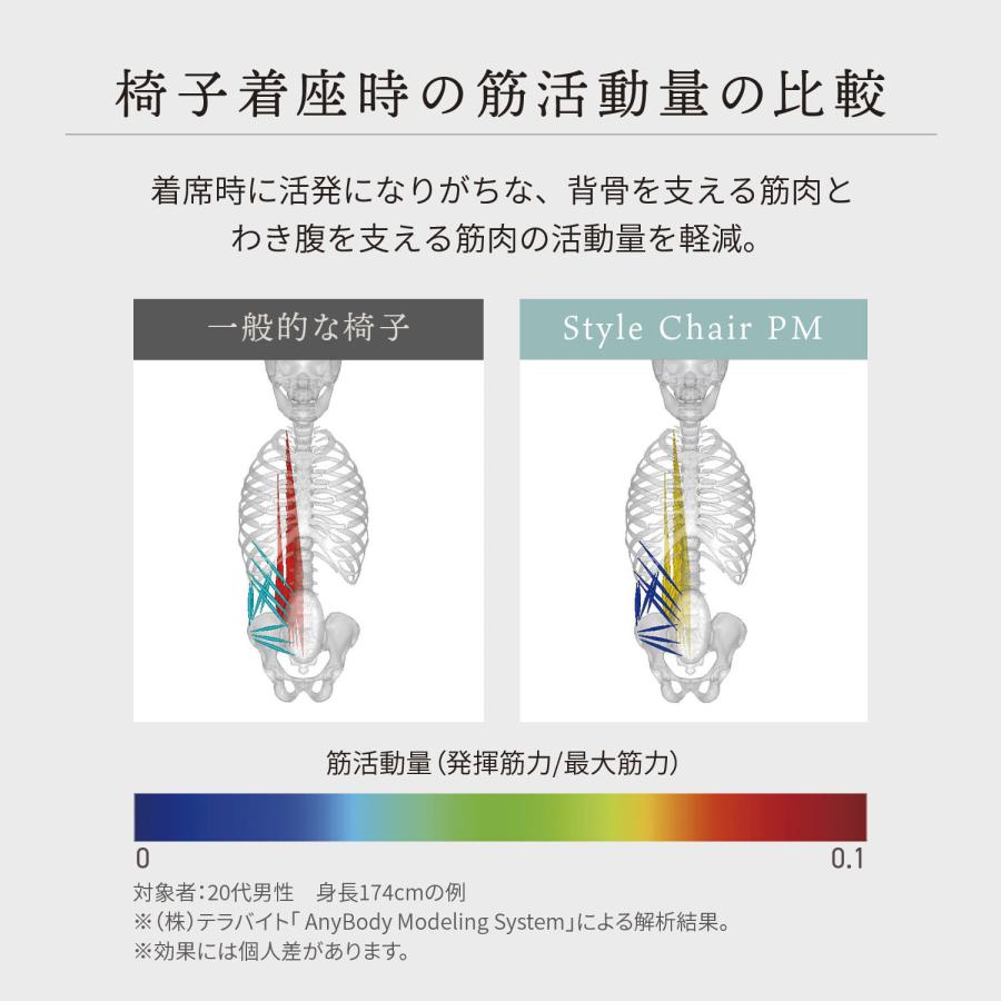 【公式ストア】公式ストア Style Chair PM スタイル チェア ピーエム MTG 姿勢 骨盤 テレワーク スタイル健康チェア 健康 姿勢 インテリア 椅子 STC YM4｜mtgec｜06