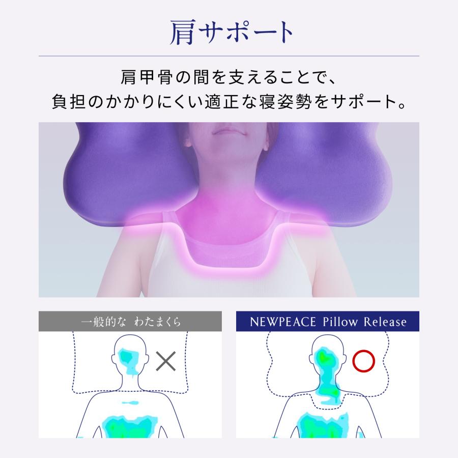 公式ストア】まくら ニューピース リリース 紫 パープル 首 肩 公式ストア】まくら ニューピース リリース 紫 パープル 首 肩