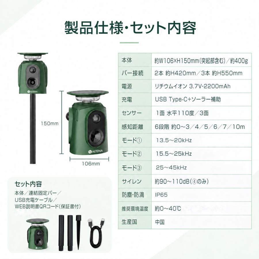 単品/1台】3面式 広範囲 超音波 アニマルバスターズ アシュラ2 動物
