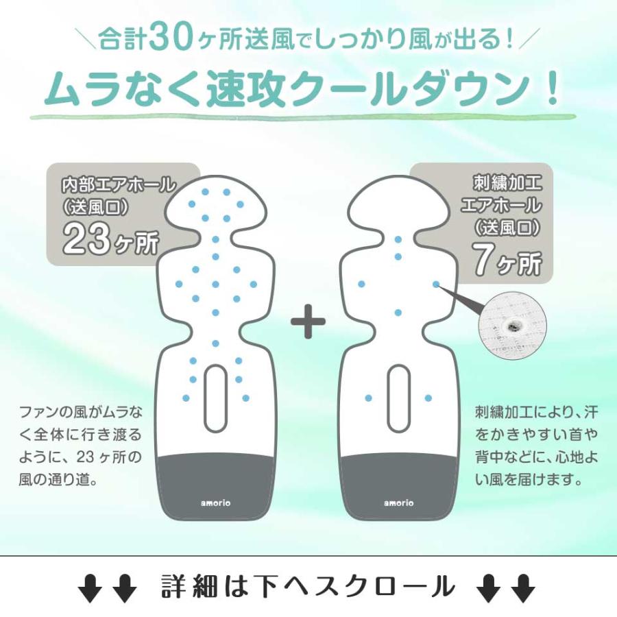 ベビー クールシート ファンシート ベビーカー ファン付きシート 保冷剤 暑さ対策 airio エアリオ ひんやりの画像