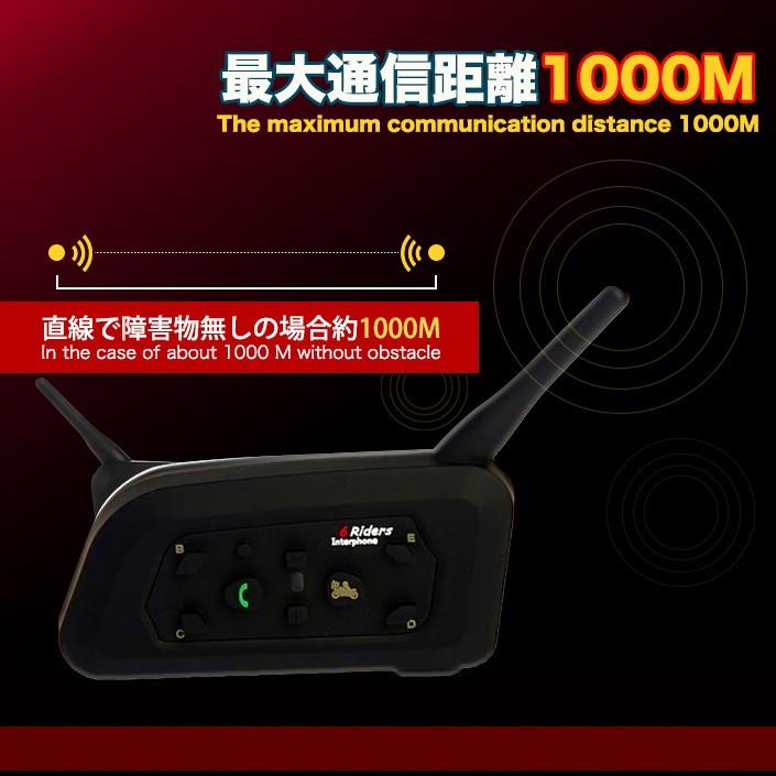 バイク用 インカム 3台セット Bluetooth 6台同時接続 2人同時通話 マイク スピーカー インターコム BKI282-V6-3【SET_3】 