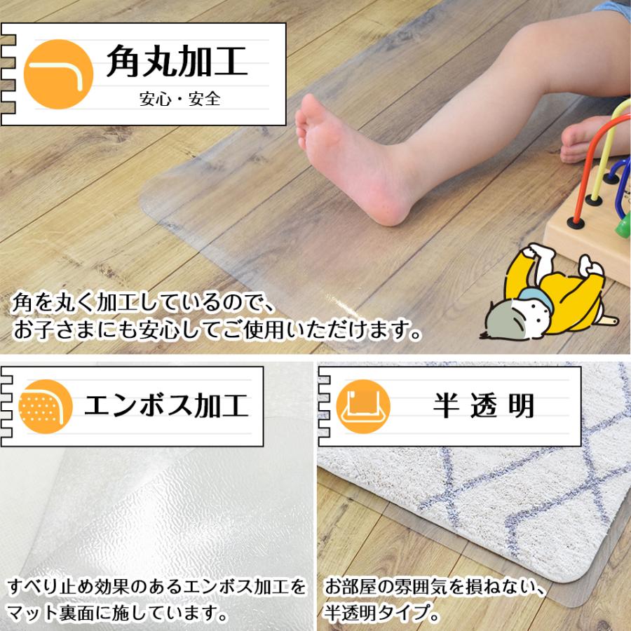 冷蔵庫マット Mサイズ 厚さ3mm W70×D65cm 1枚 防キズマット 洗濯機