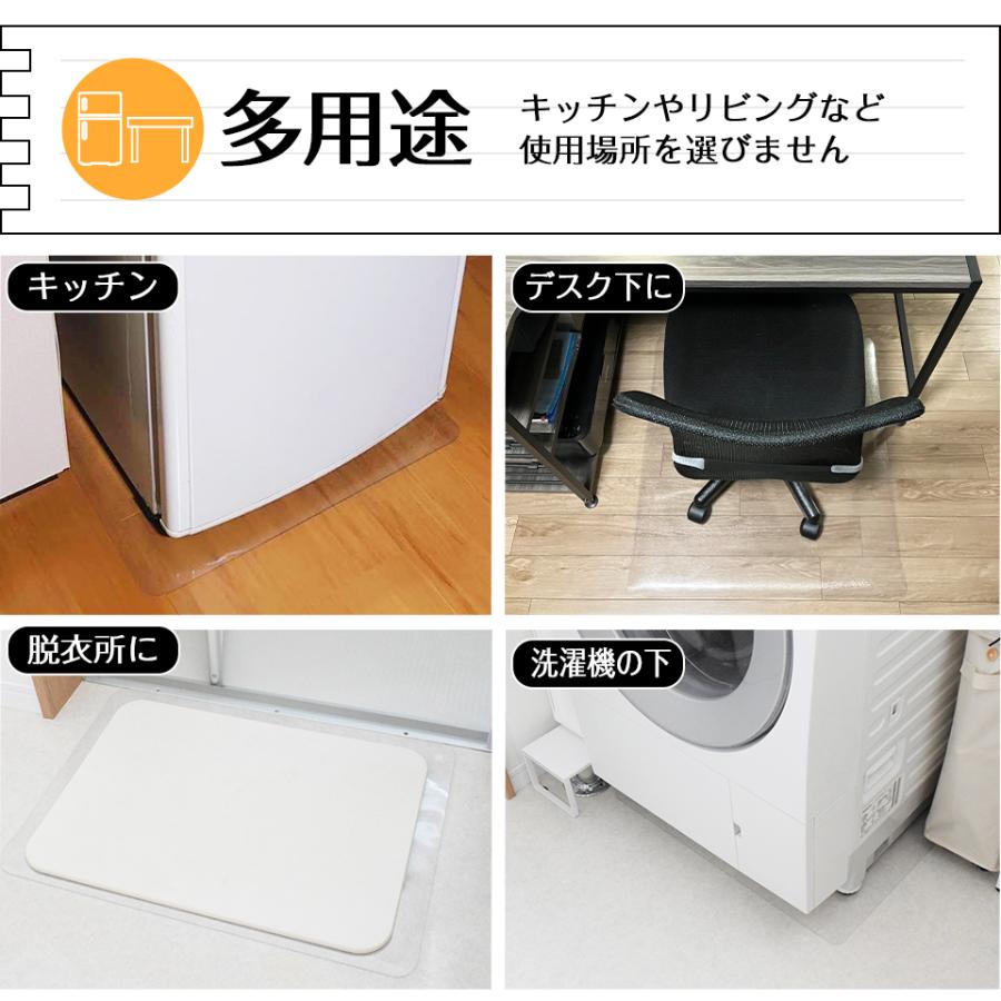 予約販売 4月中旬】冷蔵庫マット Mサイズ 厚さ3mm W70×D65cm 1枚 防