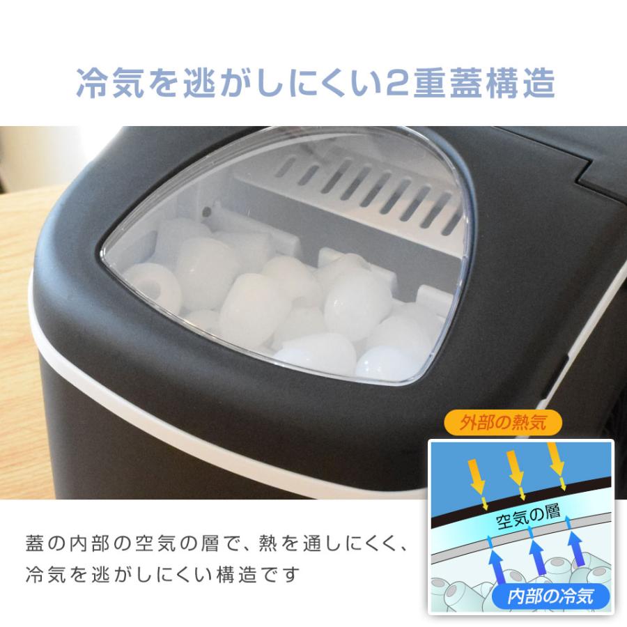めざましテレビで紹介】本体最小クラス 製氷機 家庭用 最短6分 高速