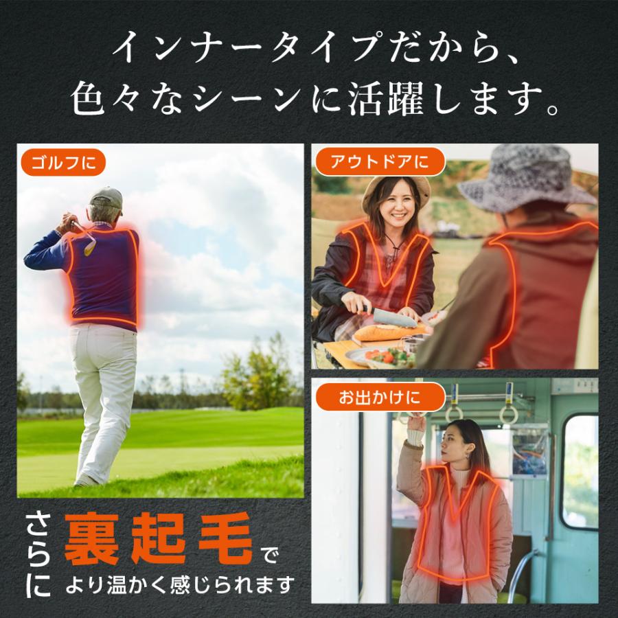 電熱インナーヒーターベスト M L LL 全面伸縮 Furdo インナーヒート