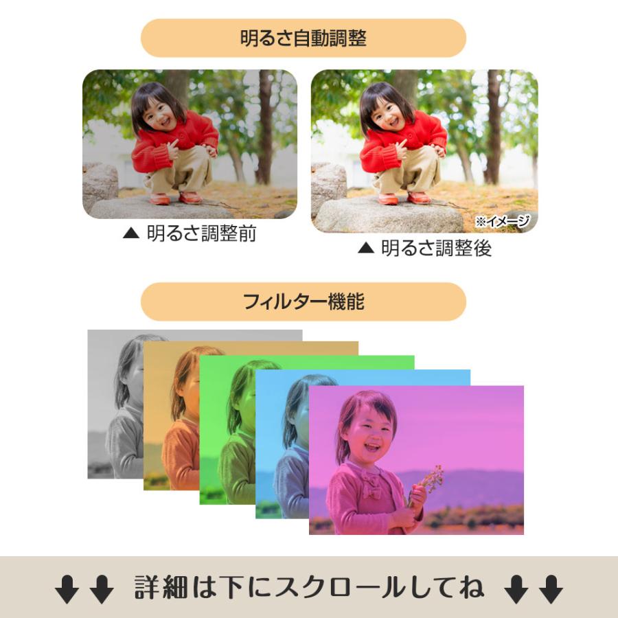 キッズカメラ トイカメラ 日本企画商品 microSDカード32GB付 カード