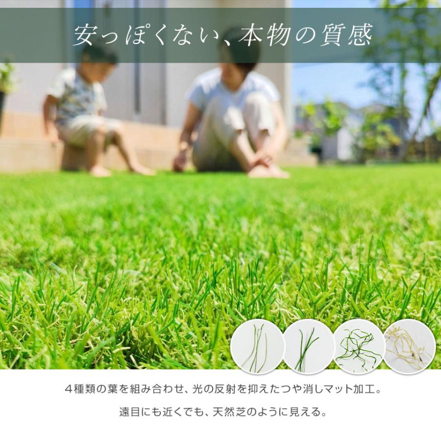 人工芝 リアル人工芝 ロール 1m×10m 高耐久 U字ピン26本付 DIY ALTENA