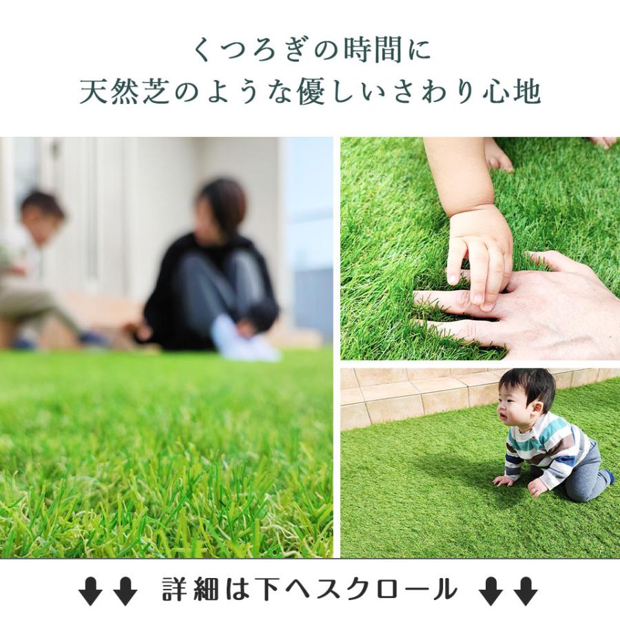 人工芝 リアル人工芝 ロール 1m×10m 密度35万本/m2 高耐久 U字ピン26本付 DIY |  | 04