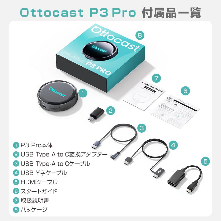 【本日限定】オットキャスト Ottocast P3 Pro 新型OttoAibo Amazon.co.jp: 【公式】オットキャスト P3 Pro Ottocast 新型