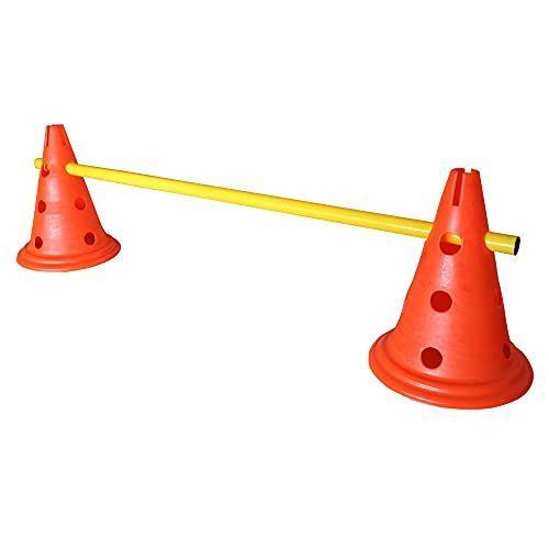 代引不可 Iimono117 サッカー トレーニング 縦横式ポール 10セット ドリブル 練習 トレーニング用品 練習器具 アジリティトレーニング 新品本物 Nicmosul Org