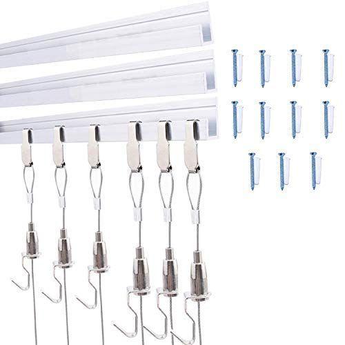 Web限定 Myホーム 壁面用 移動ピクチャーレールセット 絵額を飾る 額縁 絵画展示 レール本体白色 L型3m 格安 Habitat Jeunes Normandie Fr