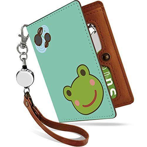 パスケース 定期入れ リール付き かわいい カエル おたまじゃくし グリーン キャラ イラスト 二つ折り 中がみえない おしゃれ レディース エムティマート 通販 Yahoo ショッピング