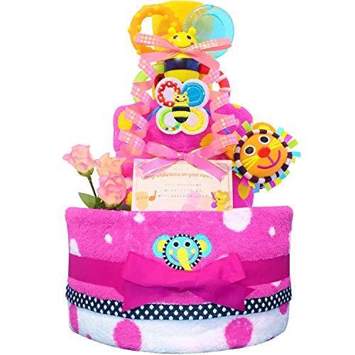 レビューで送料無料 おむつケーキ 女の子 Sassy サッシー 2段 パンパース S22枚 出産祝い に Sサイズ 6107 ダイパーケーキ 赤ちゃ 内祝い Www Simon Page Com