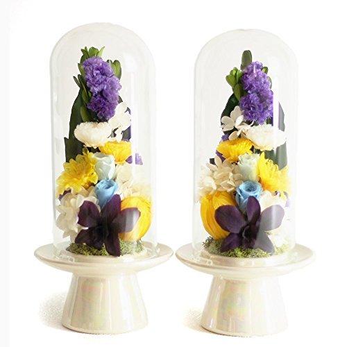 Makefuture 瑠璃 M 2個セット この商品は 瑠璃 2個セット プリザーブドフラワー プリザーブドフラワー 仏花 お悔やみ ペア お 手入れ不要 Mtm Co ガラスドーム A B01kjxj2he 1005 1対 国内正規流通品