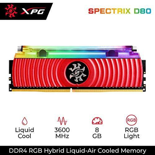 【希少】 ADATA XPG DDR4-3200MHz CL16 デスクトップPC用 メモリ SPECTRIX D80 8GB×2枚 液体冷却 RGB調光採用 筺体色 赤 AX4U320038G16-DR80 【1274517559】(45630円)