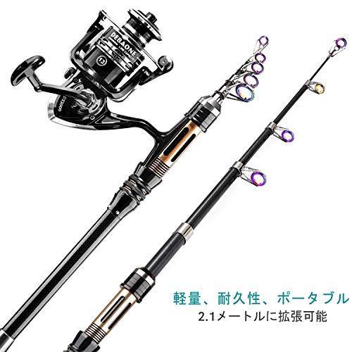 誠実 釣りセット Bluefire 釣り竿セット 2 1m炭素伸縮釣竿 投げ釣り ロッド スピニングリール 釣り餌 釣り糸付 初心者 その他ロッド 釣り竿 Www We Job Com