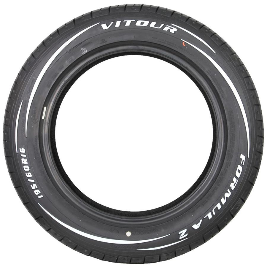VITOUR ホワイトリボン・ホワイトレタータイヤ FORMULA Z RWLWSW 195/60R16 89V 〜送料無料〜 V00089MTM共栄Yahoo!店 通販