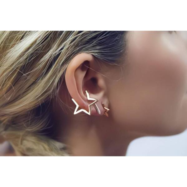 星 イヤーカフ 片耳用 ゴールド シルバー ブラック ノンホールピアス 痛くない メンズ レディース おしゃれ 韓国風 アクセサリー |  | 06