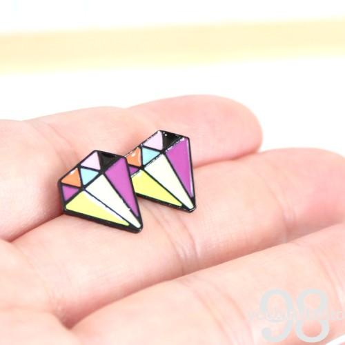 ピアス レディース カラフル ダイヤモンド ヴィヴィッドカラー ヴィヴィッド イヤリング キャッチ パーツ 女性 アクセサリー ジュエリー 華奢 シンプル 可愛い |  | 06