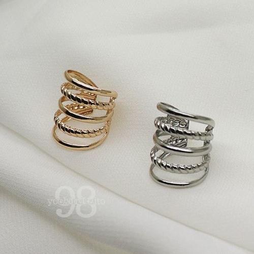 イヤーカフ 5連 五連 ゴールド シルバー ピアス イヤリング ウェアリング レディース 重ねづけ アクセサリー 上品 結婚式 30代 40代 50代 セット 小ぶり カフ |  | 09