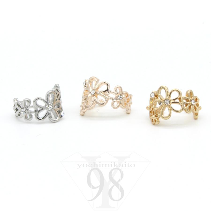 大人可愛い イヤーカフ フラワー モチーフ イヤーカフス 痛くない レディース アクセサリー ゴールド シルバー ピンクゴールド |  | 10