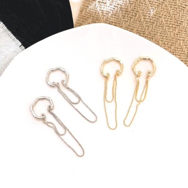 レディース イヤーカフ  ぶら下がり ゴールド レディースアクセサリー 揺れる シルバー ブランド シンプル 結婚式 お呼ばれ |  | 04