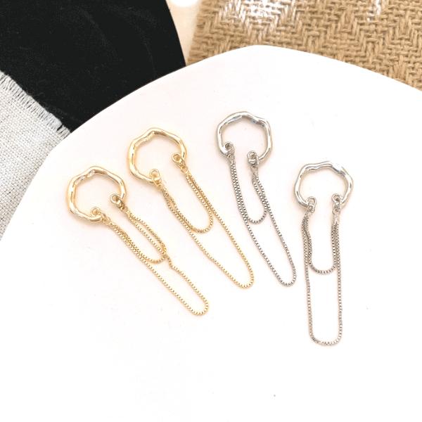 レディース イヤーカフ  ぶら下がり ゴールド レディースアクセサリー 揺れる シルバー ブランド シンプル 結婚式 お呼ばれ |  | 08