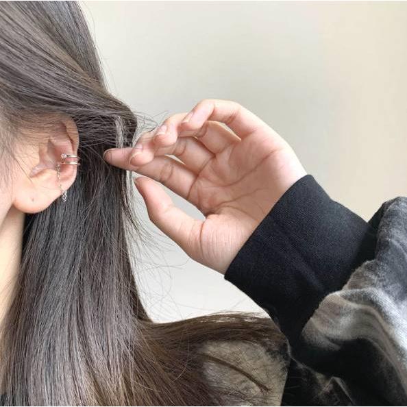 レディース イヤーカフ  ゴールド シルバー 揺れる ぶら下がり 2連 レディースアクセサリー シンプル 結婚式 お呼ばれ |  | 12