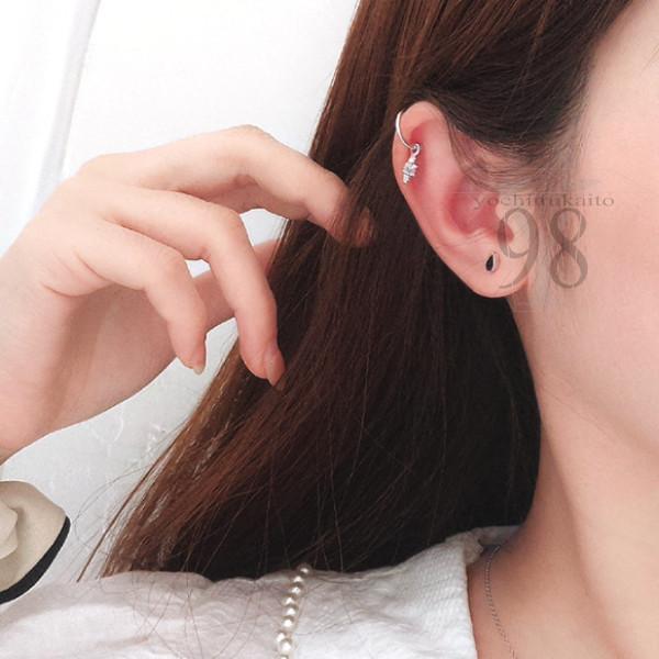 イヤーカフ イヤーカフス イヤカフ イヤリング シルバー 小ぶり キュービックジルコニア チャーム 揺れる |  | 08