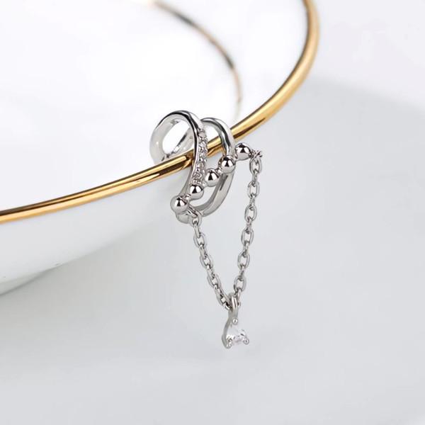 イヤーカフ ノンホールイヤーカフ 揺れるチェーン ピアス穴不要 ゴールド シルバー 結婚式 ギフト プレゼント シンプルアクセサリー |  | 04