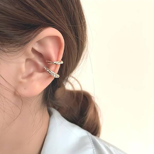 【3点セット】イヤーカフ ピアス穴不要！揺れるチェーンが可愛い金属アレルギー対応アクセサリー |  | 04