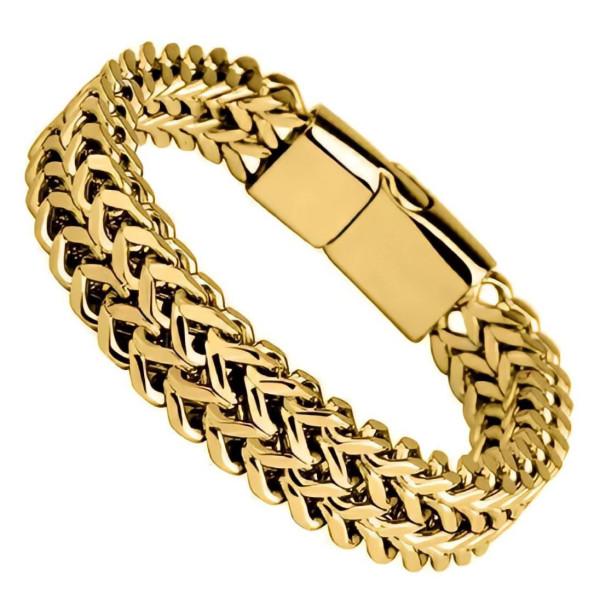 ステンレス ブレスレット メンズ フランコチェーン 金属アレルギー対応 シンプル 高級感 40代 50代 錆びにくい 耐久性 プレゼント ギフト 人気 |  | 04