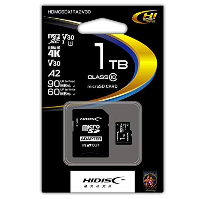 HIDISC 超高速microSDXCカード 1TB CLASS10 UHS-I Speed class3, A2対応 HDMCSDX1TA