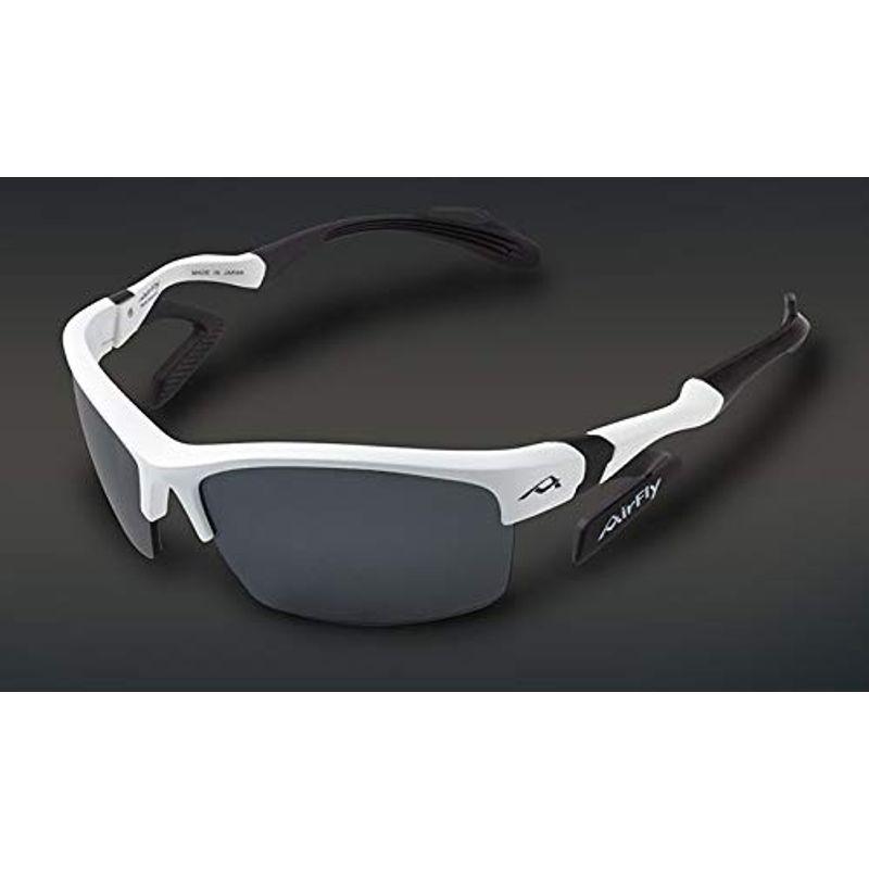 AirFly(エアフライ) ノーズパッドレススポーツサングラス AF-303 C-2 新サイドパッド搭載 ホワイトフレーム AF-303 C