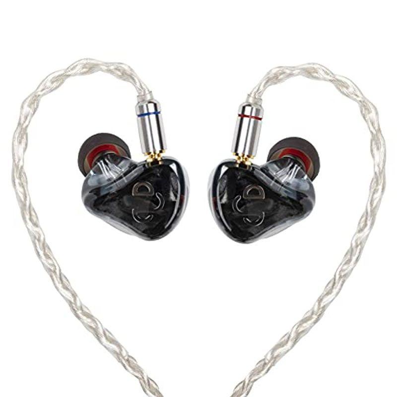 AIDERLOT M5 イヤホン 有線 ハイエンドイヤホン IEMs インイヤーモニター，5つのバランスドアーマチュアイヤホン，2単結晶銅銀