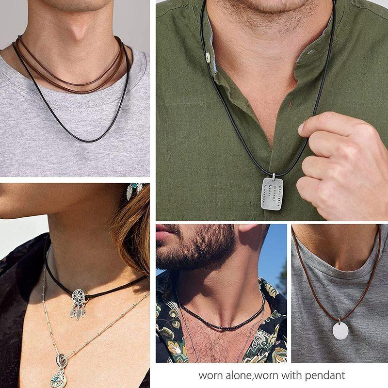 雑誌で紹介された 幅3mm 編み込み ひも 紐 チェーン ロング 人気 黒 メンズ ネックレス 70cm Focalook シンプル アクセ パンク ブラック ネックレス ペンダント Www Sustentec Com Br