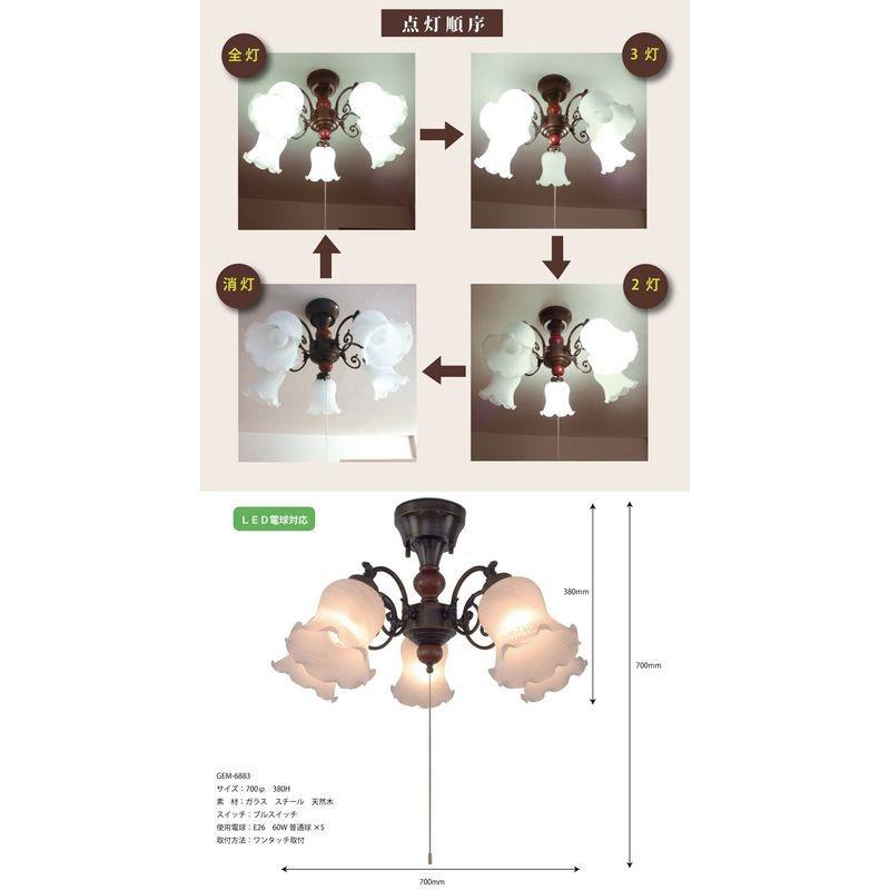 【国産】 Kishima キシマ クラシック シーリングライト 5灯 GEM-6883 GEM-6883 【S2899607752】(16172円)