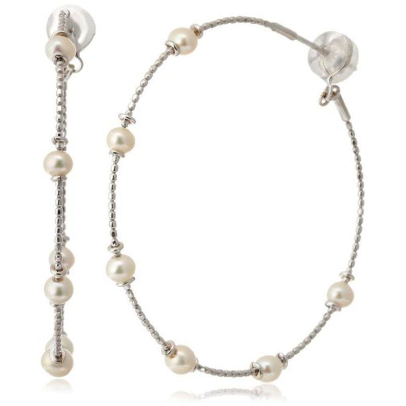 ソプラソリト SOPRASOLITO K10 WG ホワイトゴールド 淡水 パール フープ ピアス 89817